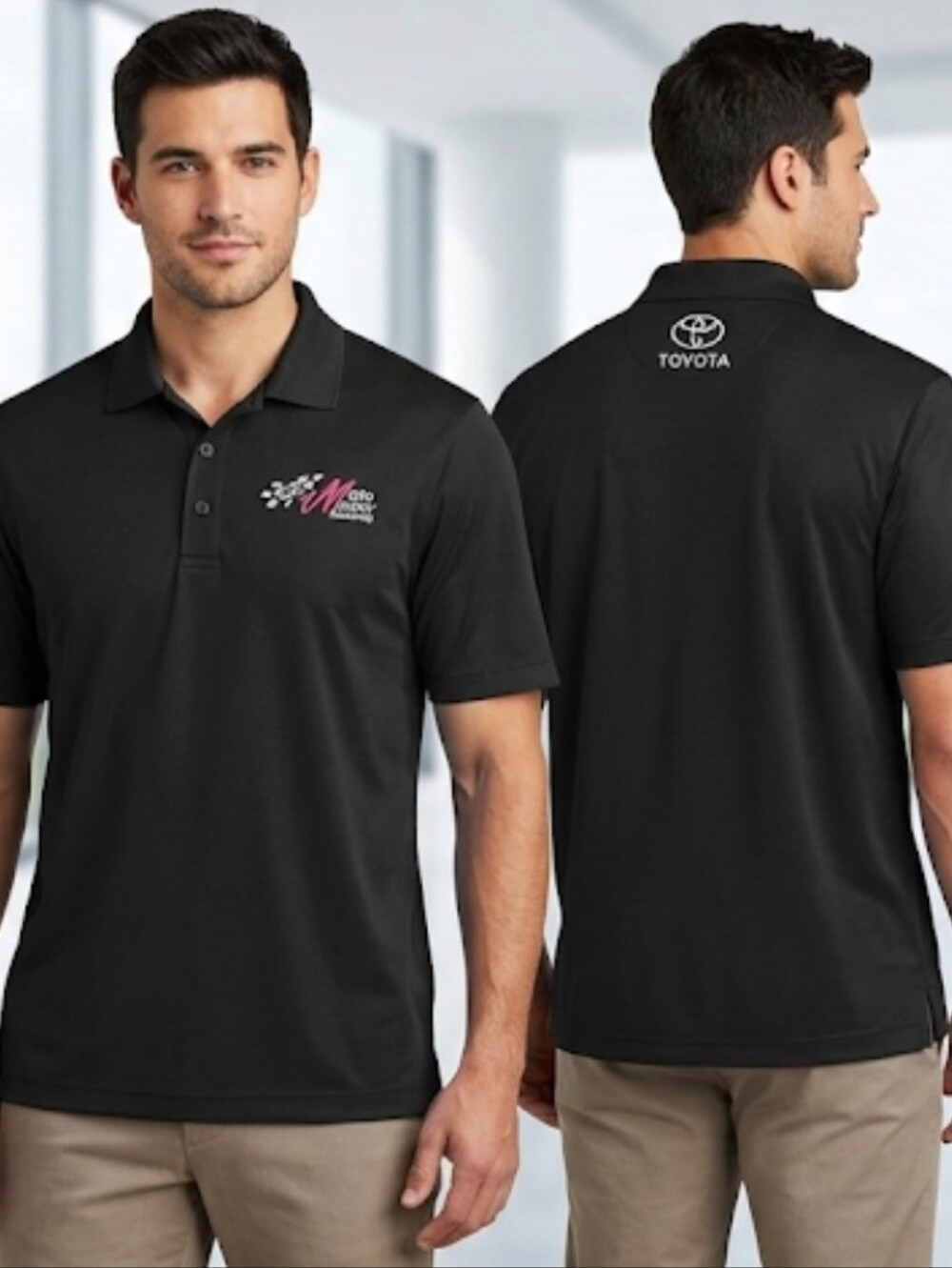 Core 365 Joe Gibbs Racing Polo Sz M Black